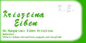 krisztina eiben business card